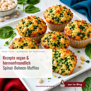 Mehr über den Artikel erfahren Rezept vegan & hormonfreundlich: Würzige Spinat-Bohnen-Muffins